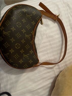 Louis Vuitton Monogram Crescent Shoulder Bag in Brown and Tan
